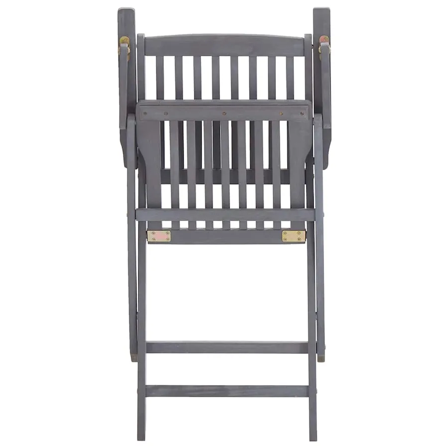 Chaises pliables d'extérieur lot de 4 et coussins Bois d'acacia - 13