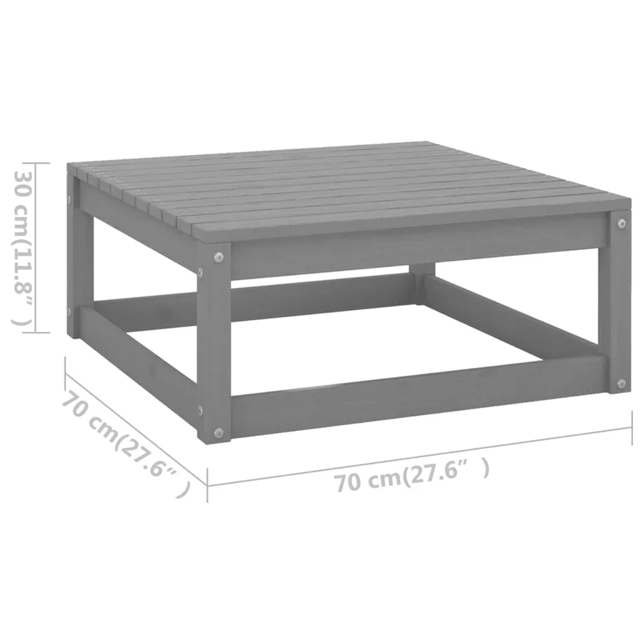 Repose-pieds de jardin avec coussins lot de 2 Bois pin solide - 5