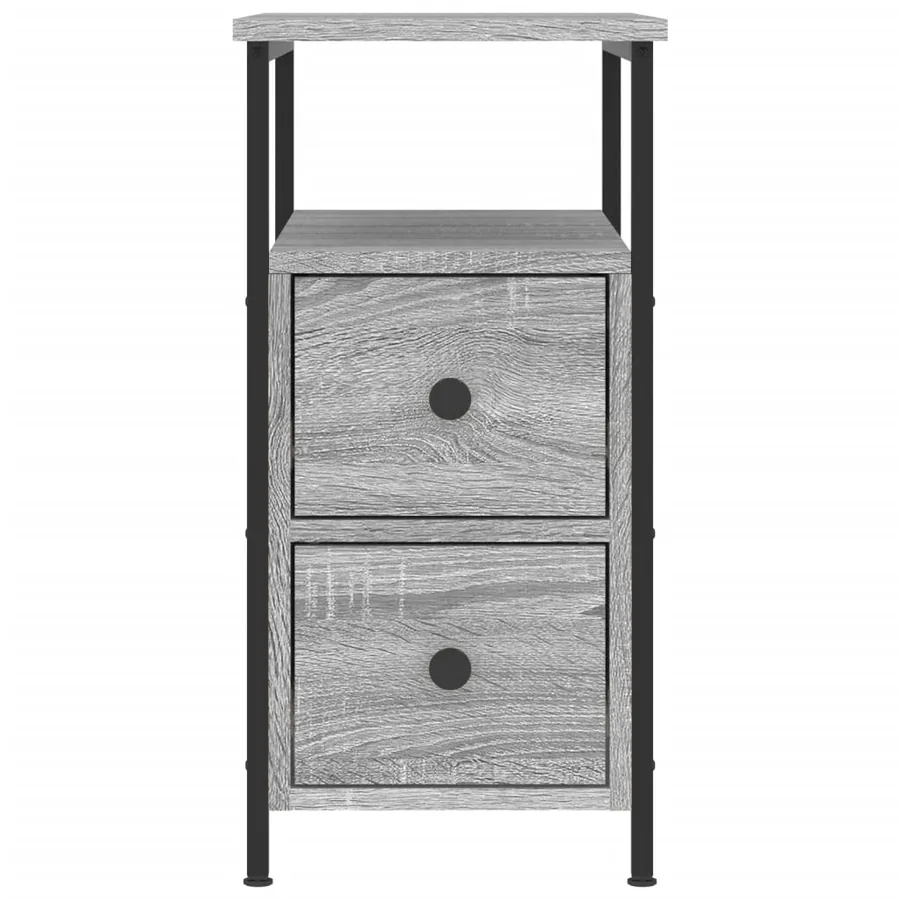 Table de chevet sonoma gris 30x60x60 cm bois d'ingénierie - 5
