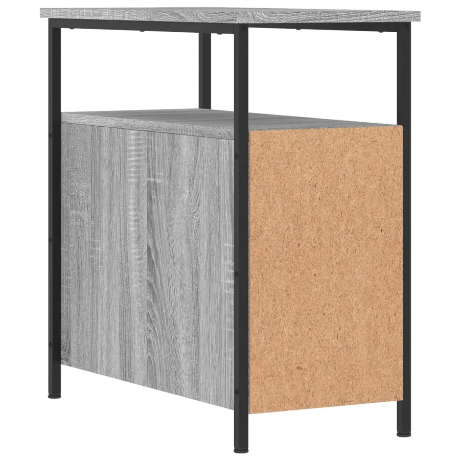 Table de chevet sonoma gris 30x60x60 cm bois d'ingénierie - 8