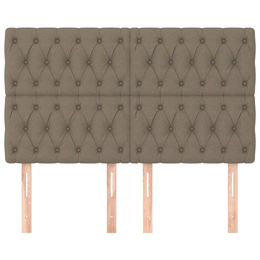 Tête de lit Taupe 144x7x118/128 cm Tissu - 3