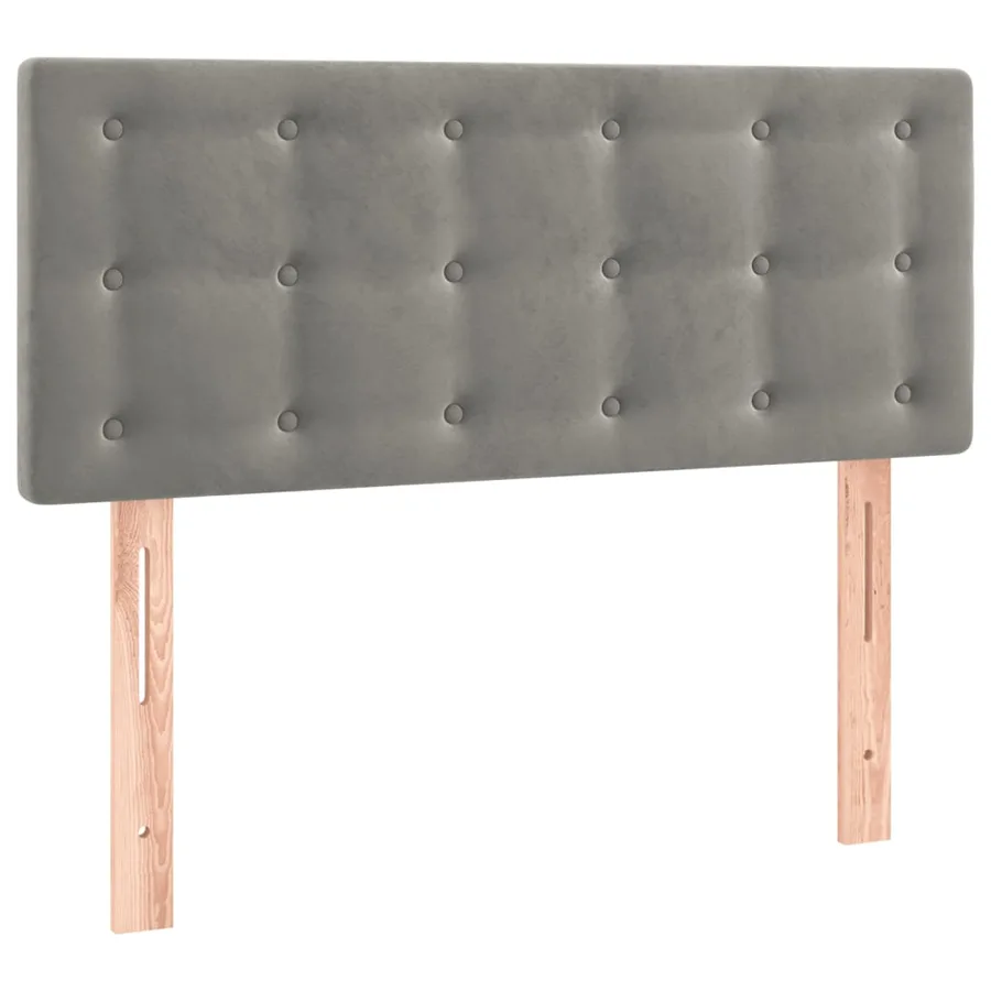 Tête de lit à LED Gris clair 100x5x78/88 cm Velours - 4
