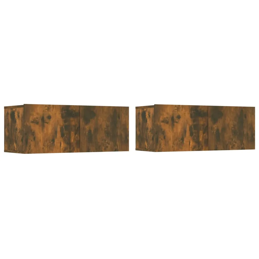 Ensemble de meubles TV 4 pcs Chêne fumé Bois d'ingénierie - 3