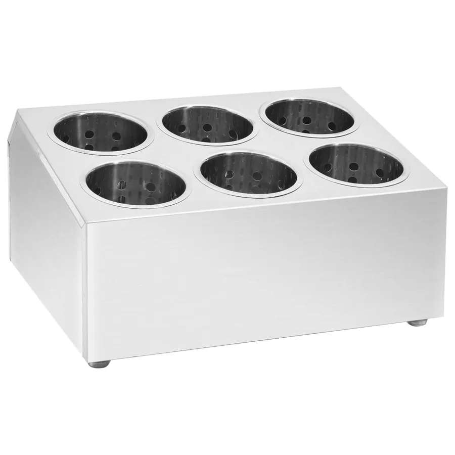 Porte-couverts 6 grilles Carré Acier inoxydable - 2