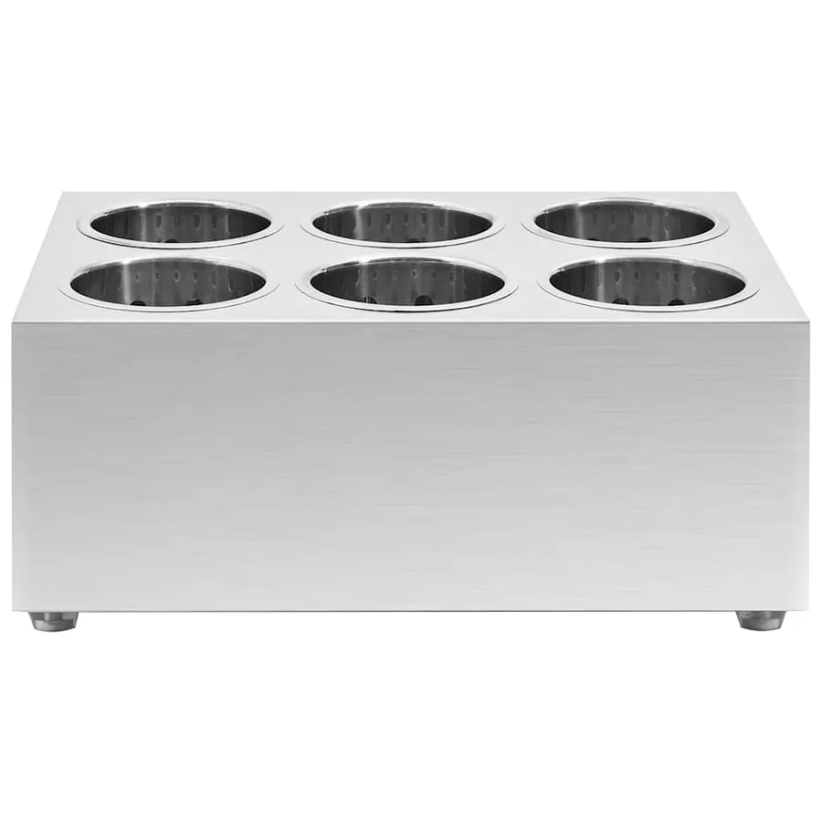 Porte-couverts 6 grilles Carré Acier inoxydable - 3