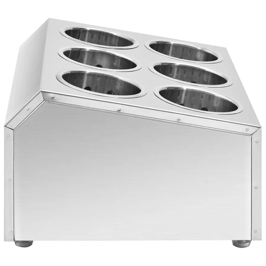 Porte-couverts 6 grilles Carré Acier inoxydable - 4