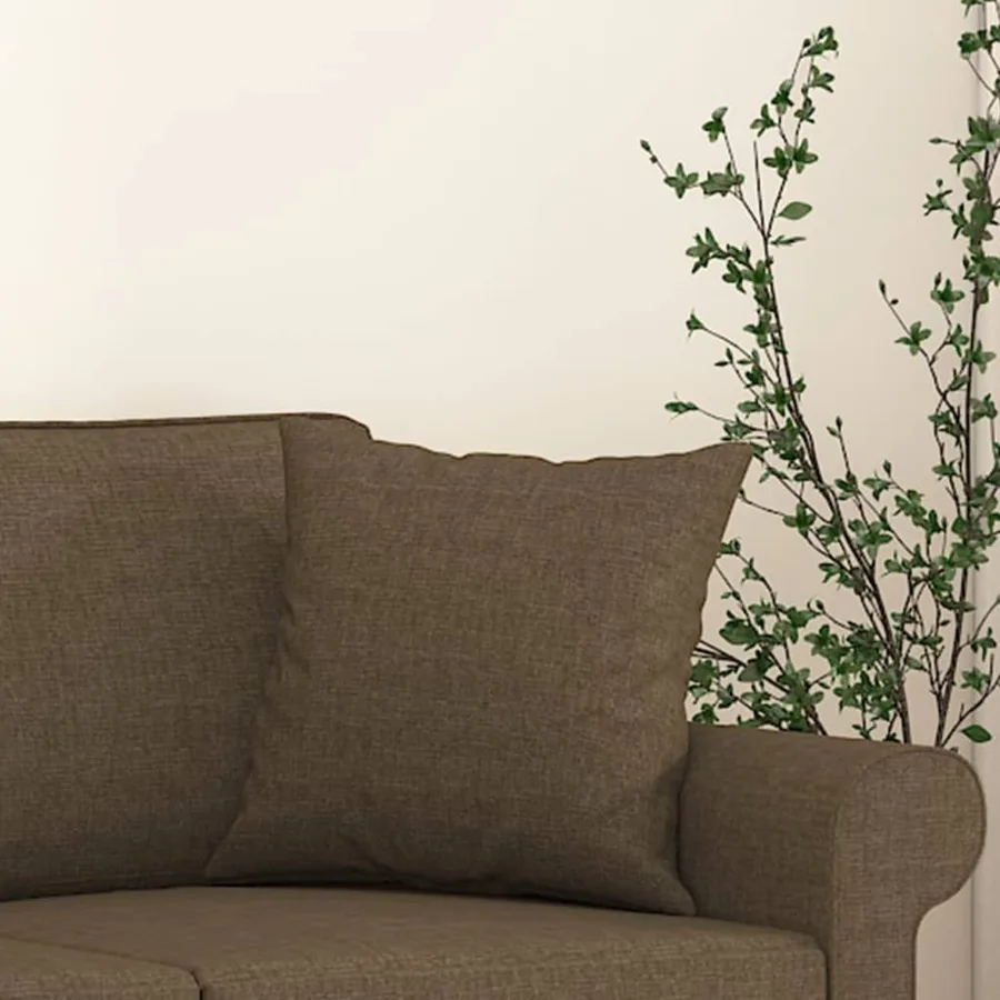 Coussins décoratifs lot de 2 Marron 40x40 cm Tissu - 5