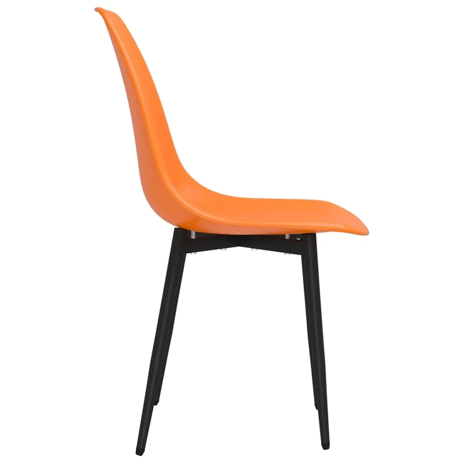 Chaises à manger lot de 2 orange PP - 5