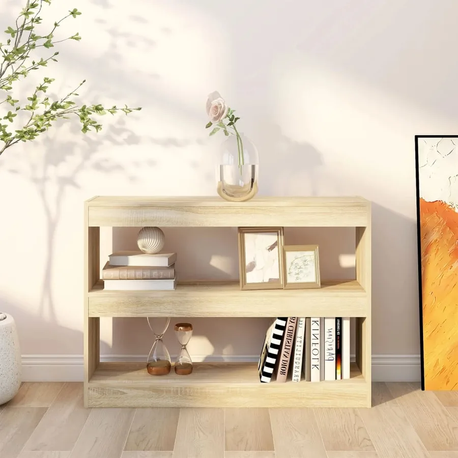 Bibliothèque/Séparateur de pièce chêne sonoma 100x30x72 cm - 6