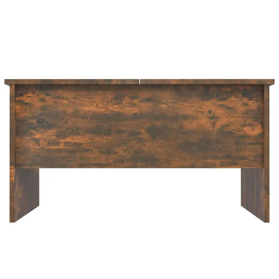 Table basse chêne fumé 80x50x42,5 cm bois d'ingénierie - 6