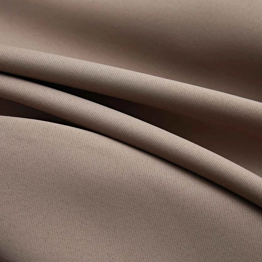 Rideau occultant avec anneaux en métal Taupe 290x245 cm - 4