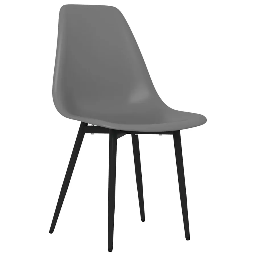Chaises à manger lot de 6 gris PP - 3