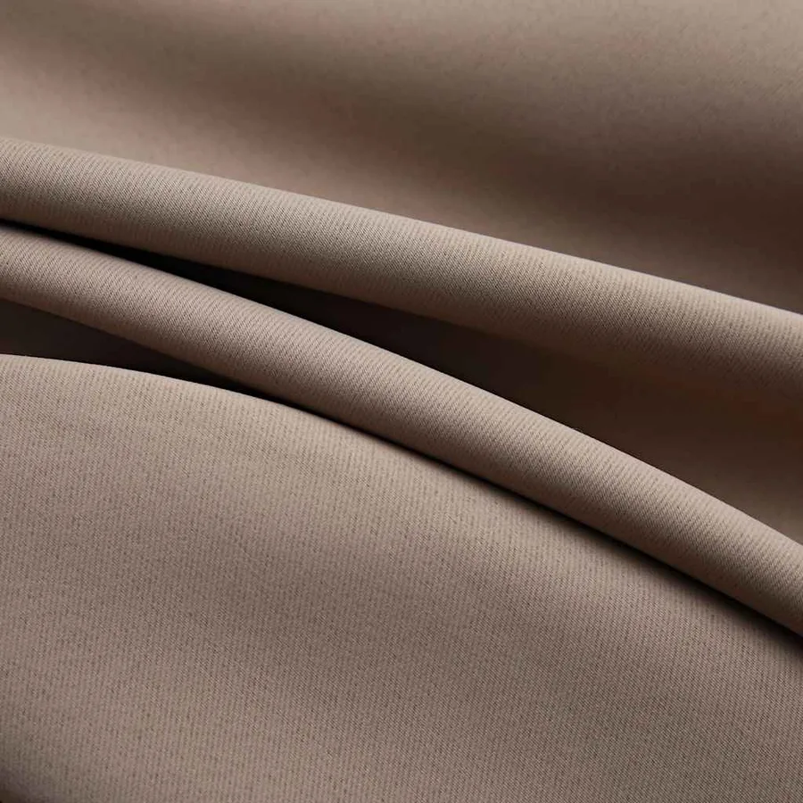 Rideaux occultants avec anneaux en métal 2 pcs Taupe 140x225 cm - 4