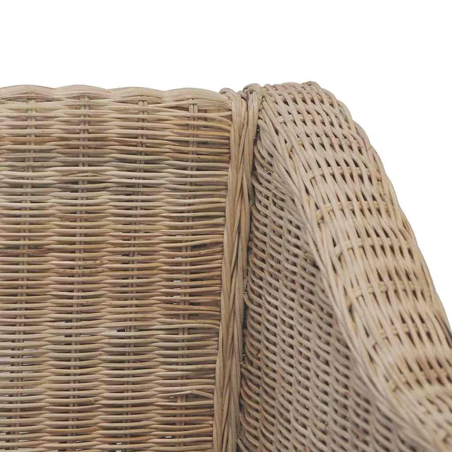 Ensemble de canapés 2 pcs avec coussins Rotin naturel - 12