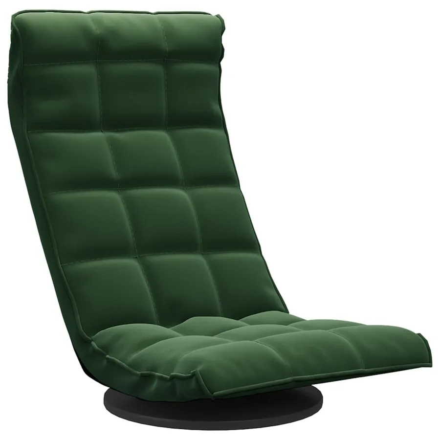 Chaise de sol pivotante Vert foncé Velours - 2