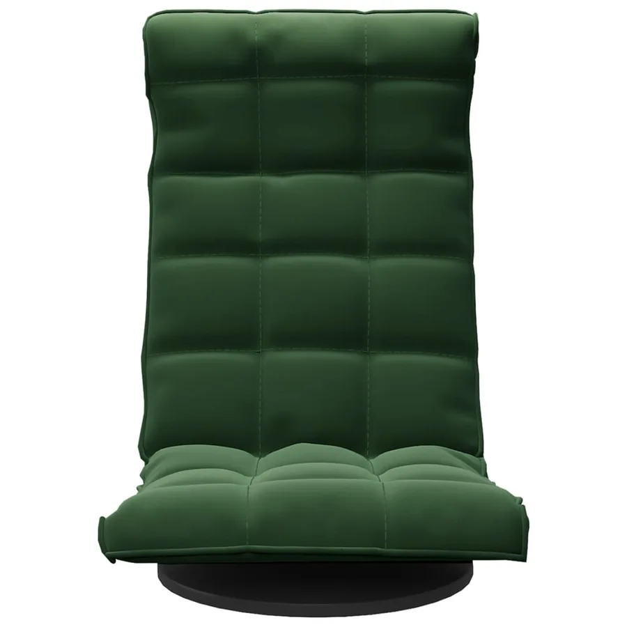Chaise de sol pivotante Vert foncé Velours - 3