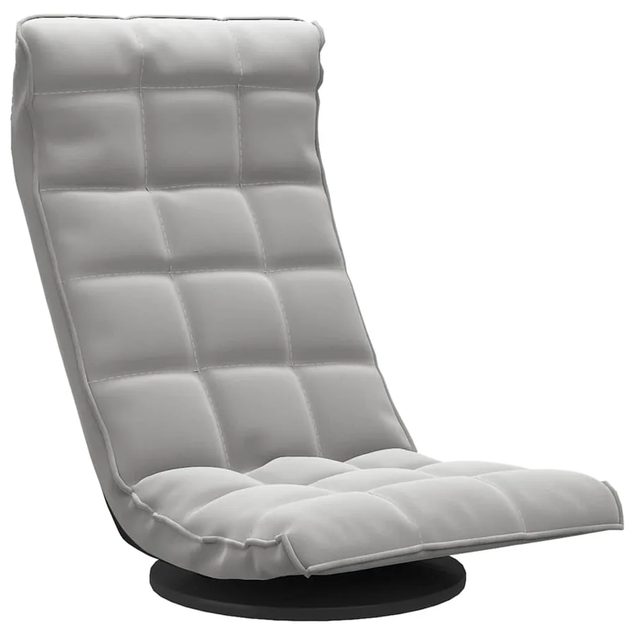 Chaise de sol pivotante Gris clair Velours - 2