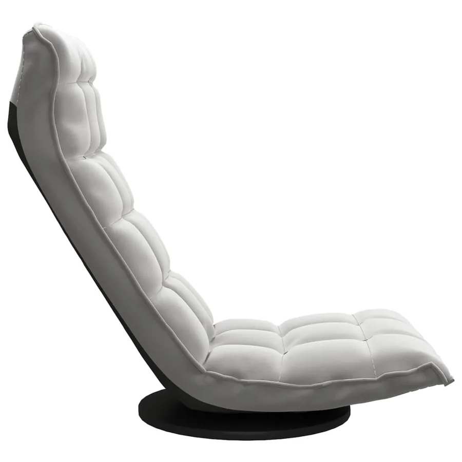 Chaise de sol pivotante Gris clair Velours - 4