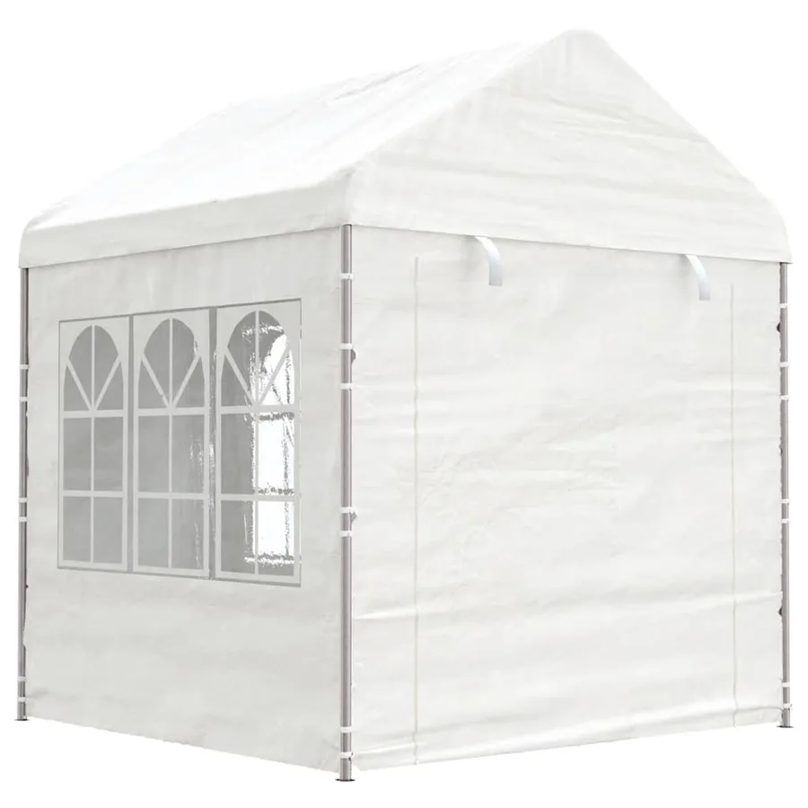 Belvédère avec toit blanc 20,07x2,28x2,69 m polyéthylène - 3