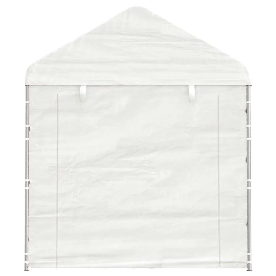 Belvédère avec toit blanc 20,07x2,28x2,69 m polyéthylène - 4