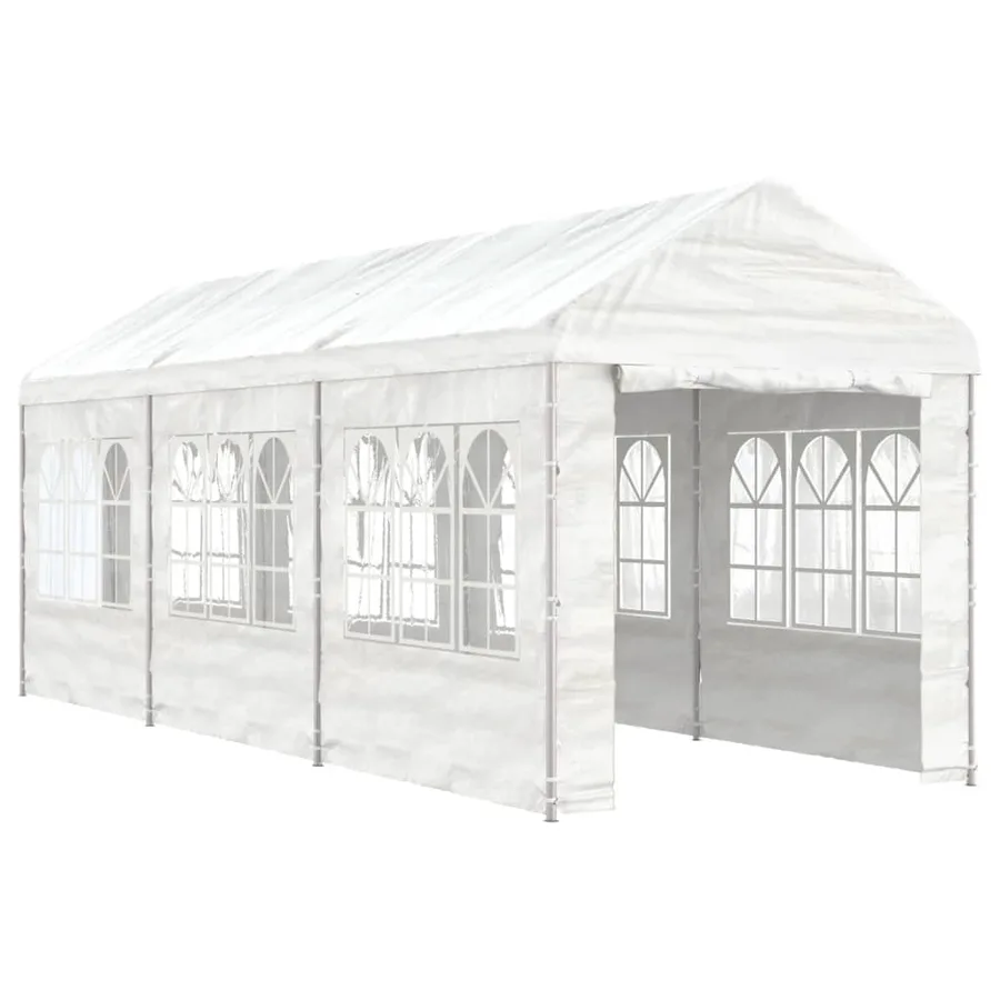 Belvédère avec toit blanc 6,69x2,28x2,69 m polyéthylène - 2
