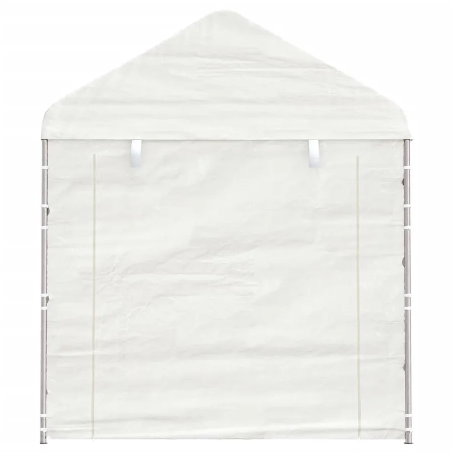 Belvédère avec toit blanc 6,69x2,28x2,69 m polyéthylène - 4