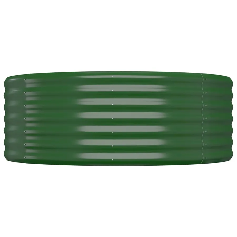 Lit surélevé de jardin Acier galvanisé 507x100x36cm Vert - 4