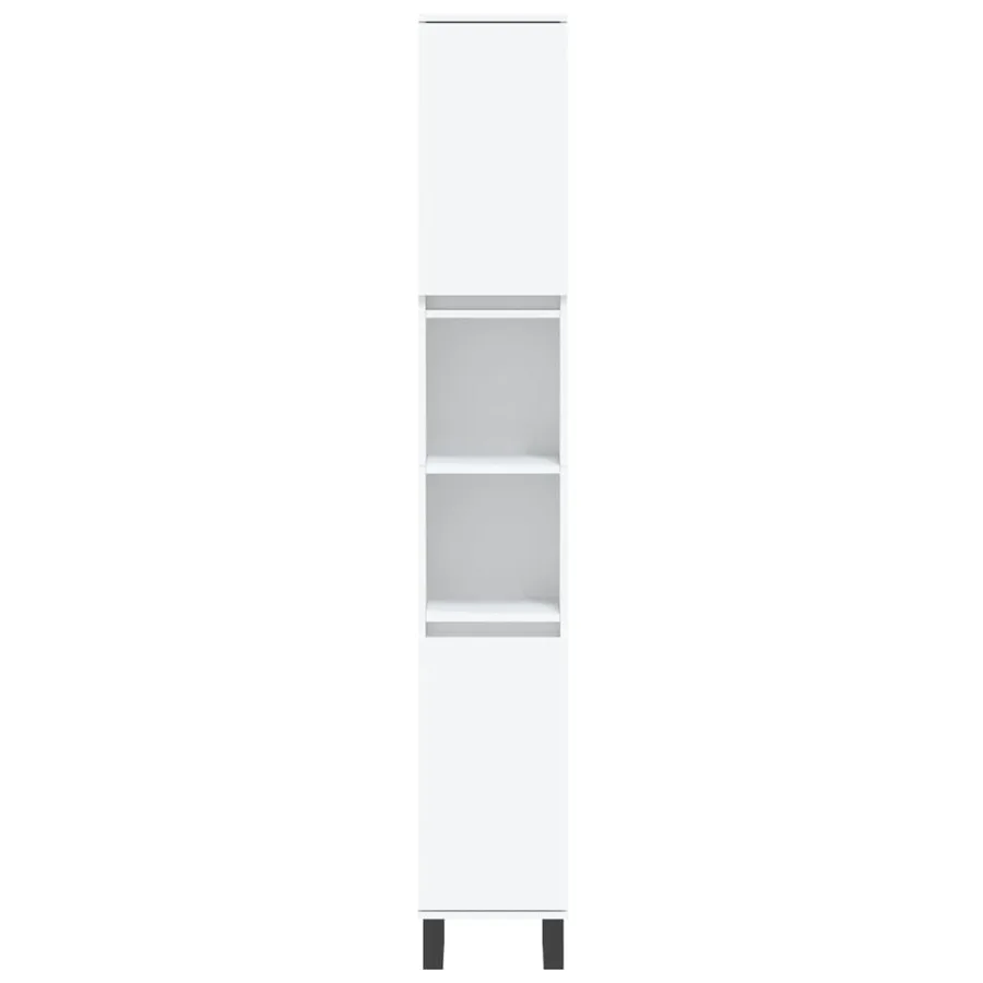 Ensemble de meubles salle de bain 3 pcs blanc bois d'ingénierie - 6