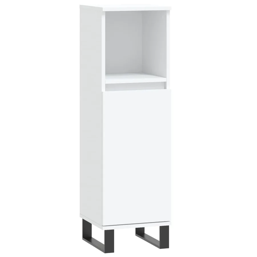 Ensemble de meubles salle de bain 3 pcs blanc bois d'ingénierie - 7