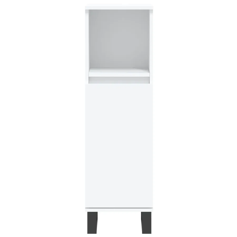 Ensemble de meubles salle de bain 3 pcs blanc bois d'ingénierie - 8