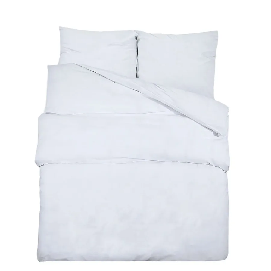 Ensemble de housse de couette Blanc 135x200 cm Microfibre - 2