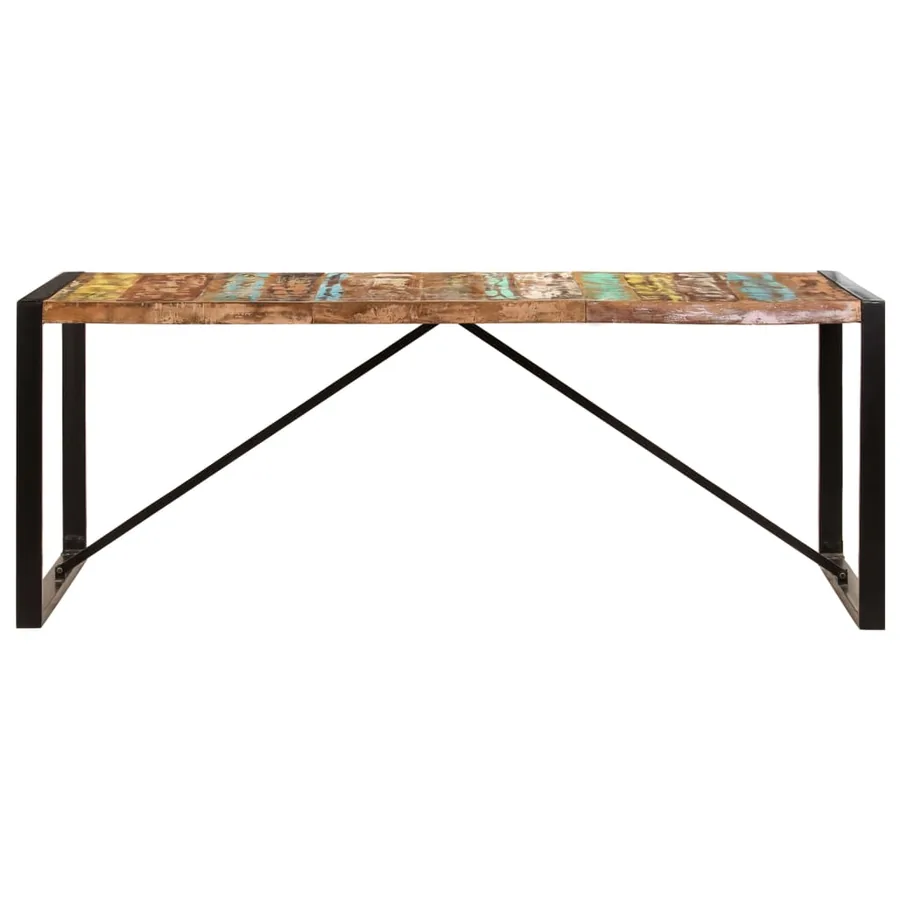 Table à dîner 200x100x75 cm Bois de récupération solide - 2