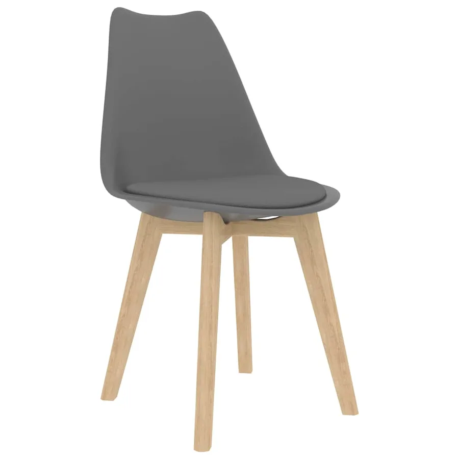 Chaises à manger lot de 2 Gris Plastique - 2