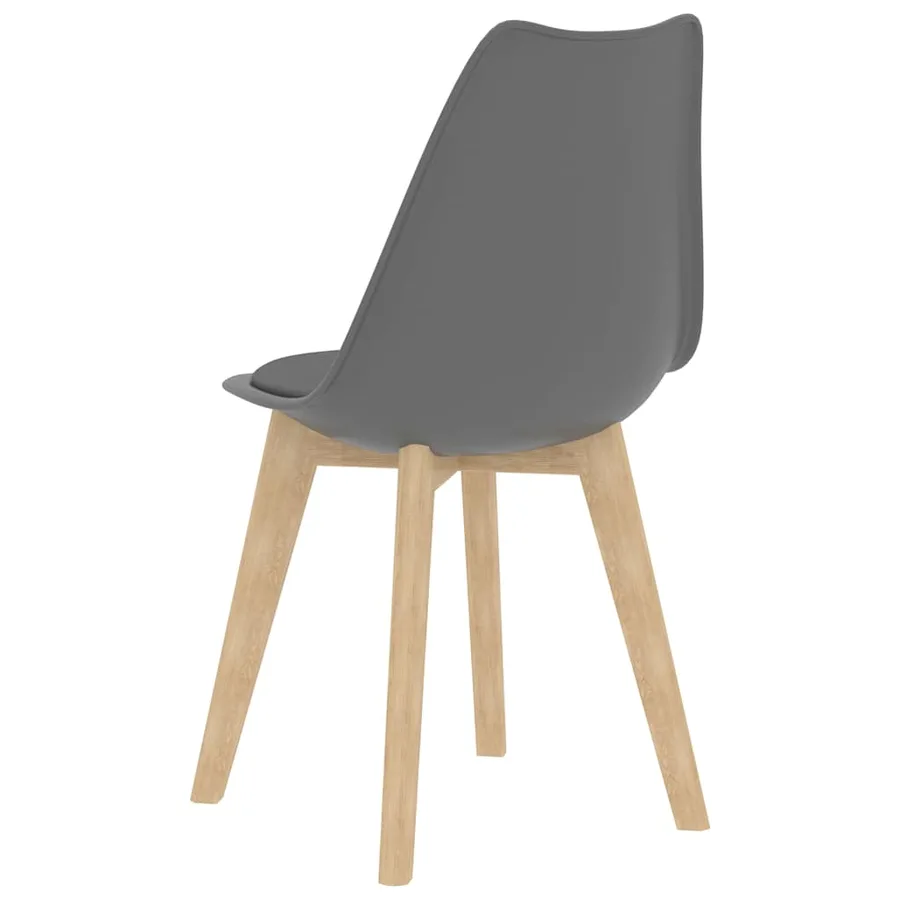 Chaises à manger lot de 2 Gris Plastique - 5