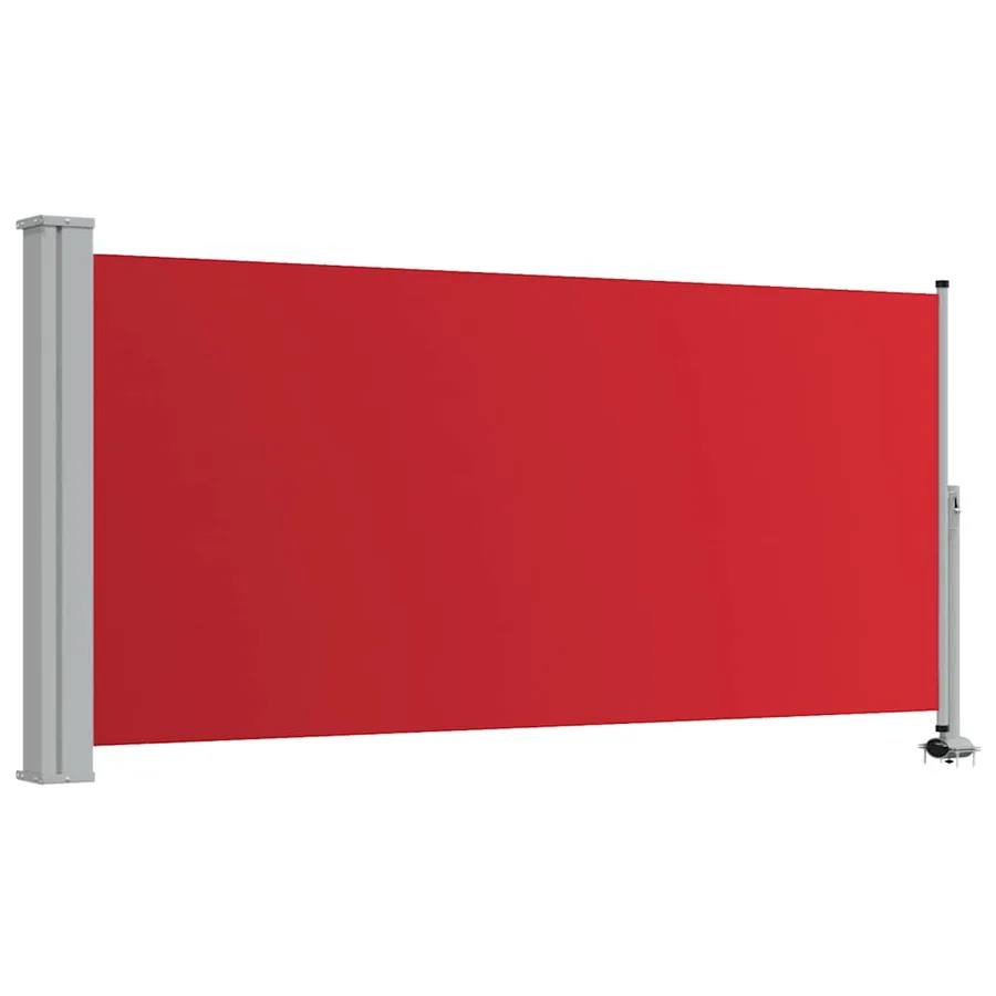 Auvent latéral rétractable de patio 120x300 cm Rouge - 2