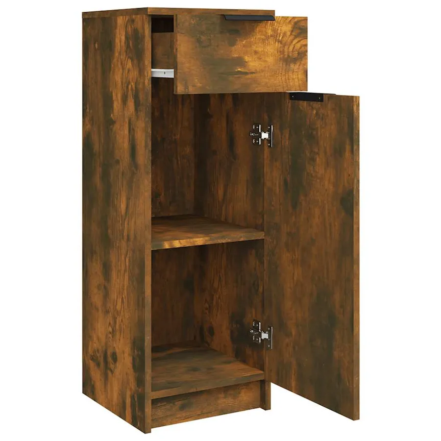 Armoire de bain Chêne fumé 32x34x90 cm Bois d'ingénierie - 8