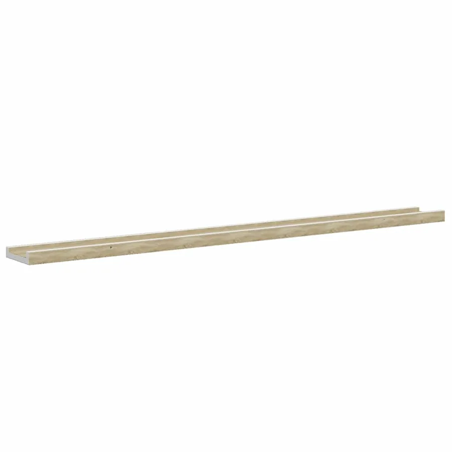 Étagères murales 4 pcs blanc et chêne sonoma 100x9x3 cm - 8