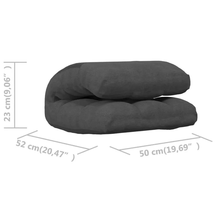 Chaise pliable de sol Gris foncé Tissu - 10
