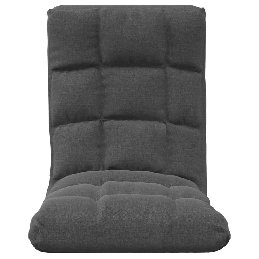 Chaise pliable de sol Gris foncé Tissu - 3