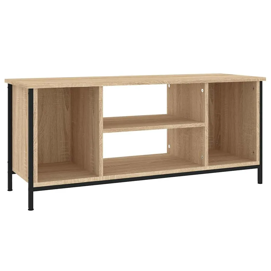 Meuble TV chêne sonoma 102x35x45 cm bois d'ingénierie - 2