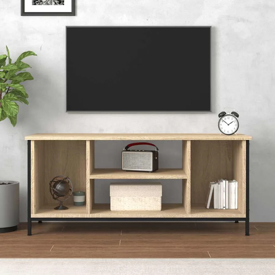 Meuble TV chêne sonoma 102x35x45 cm bois d'ingénierie - 3