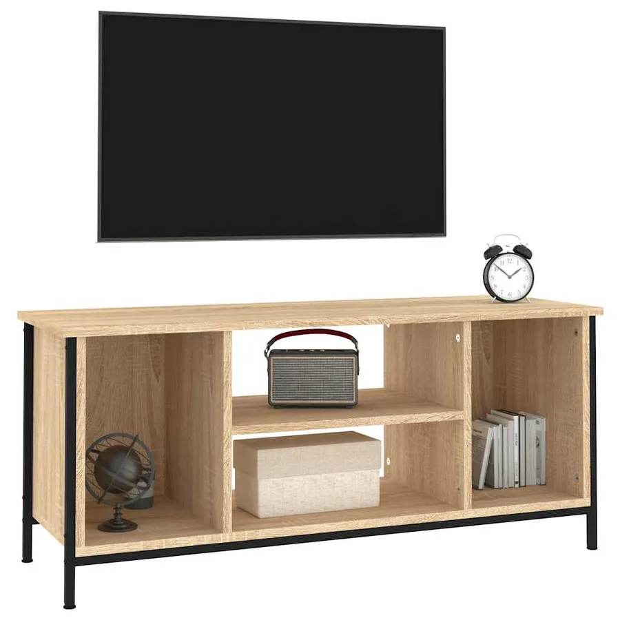 Meuble TV chêne sonoma 102x35x45 cm bois d'ingénierie - 4