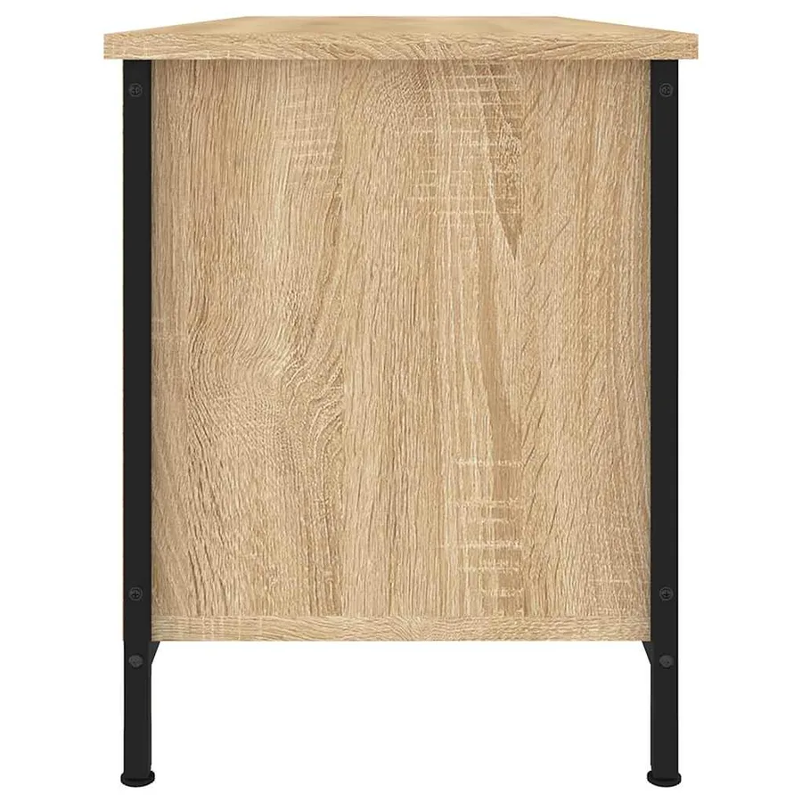 Meuble TV chêne sonoma 102x35x45 cm bois d'ingénierie - 6