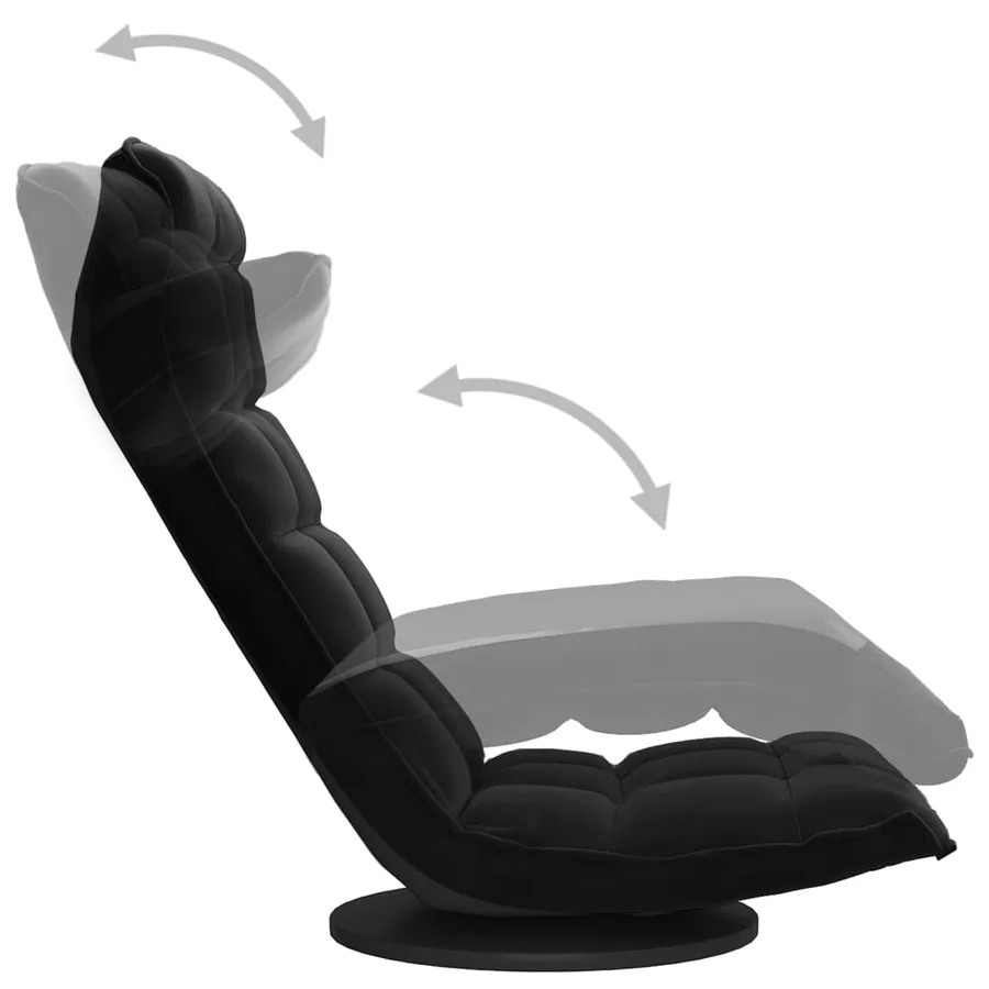 Chaise de sol pivotante Noir Velours - 6