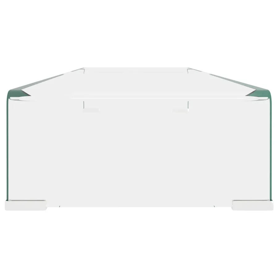 Meuble TV/pour moniteur 100x30x13 cm verre transparent - 4