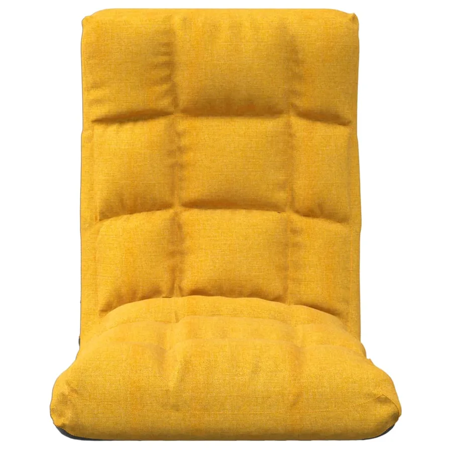 Chaise pliable de sol Jaune moutarde Tissu - 3
