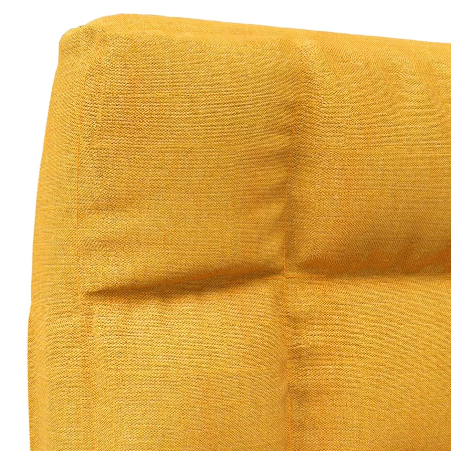 Chaise pliable de sol Jaune moutarde Tissu - 7