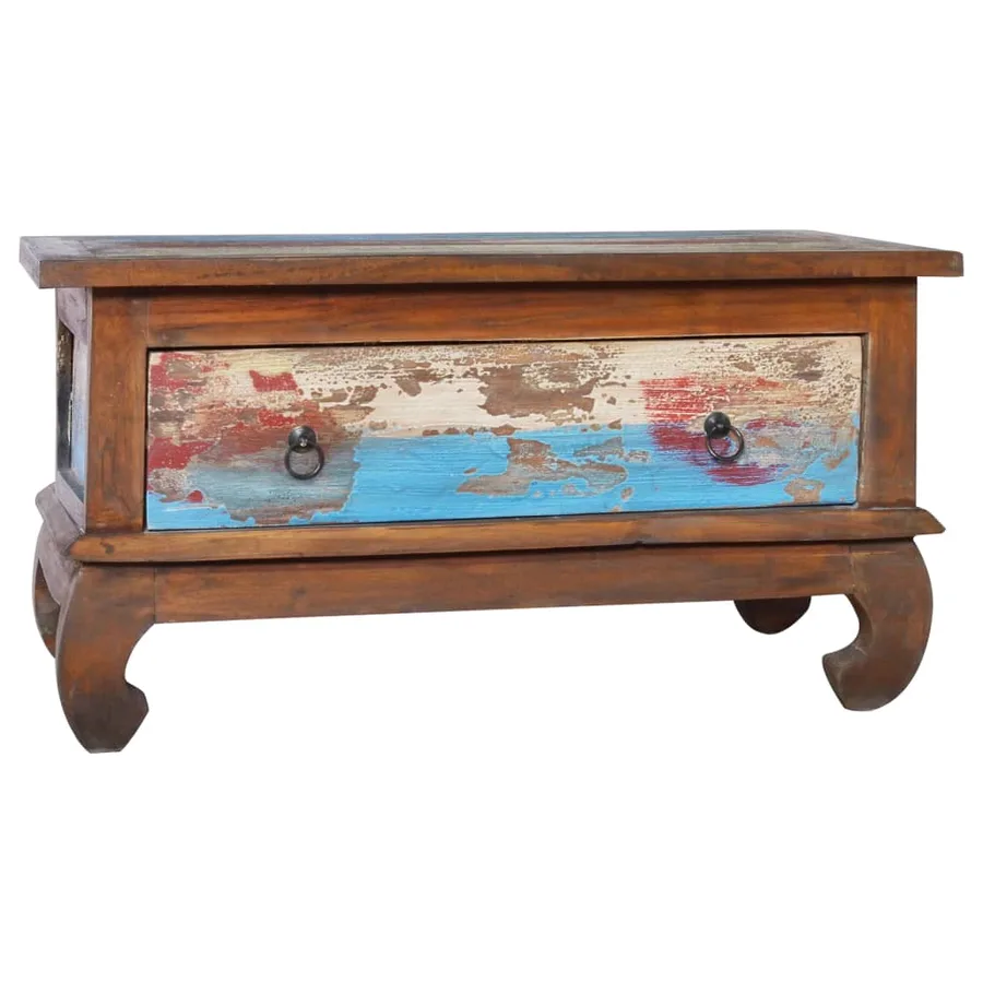 Table basse 80x50x40 cm Bois de teck récupéré - 11