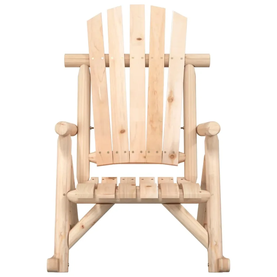 Chaise à bascule de jardin 69x96x101 cm bois massif d'épicéa - 3
