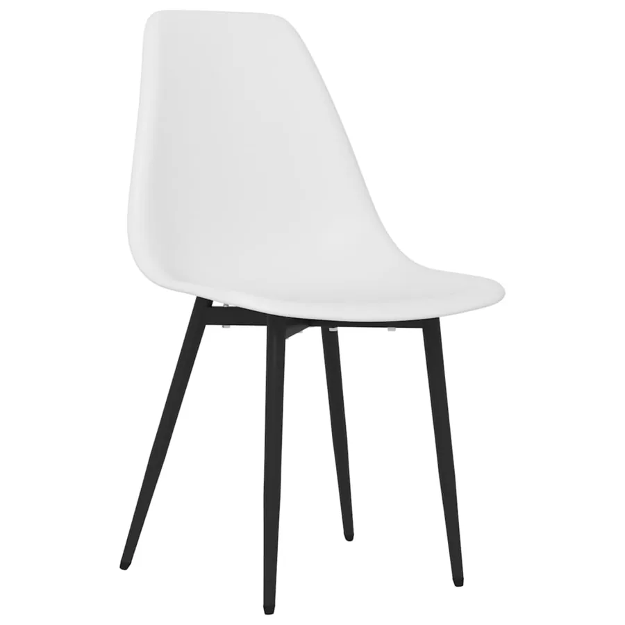Chaises à manger lot de 6 blanc PP - 3